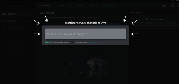Discord search not working